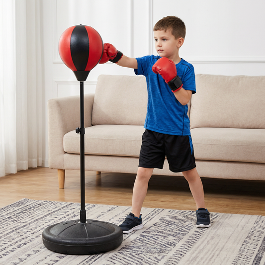 Kids Boxing Set with Standing Punching Bag & Gloves – Adjustable Height Training Set for Ages 3–8