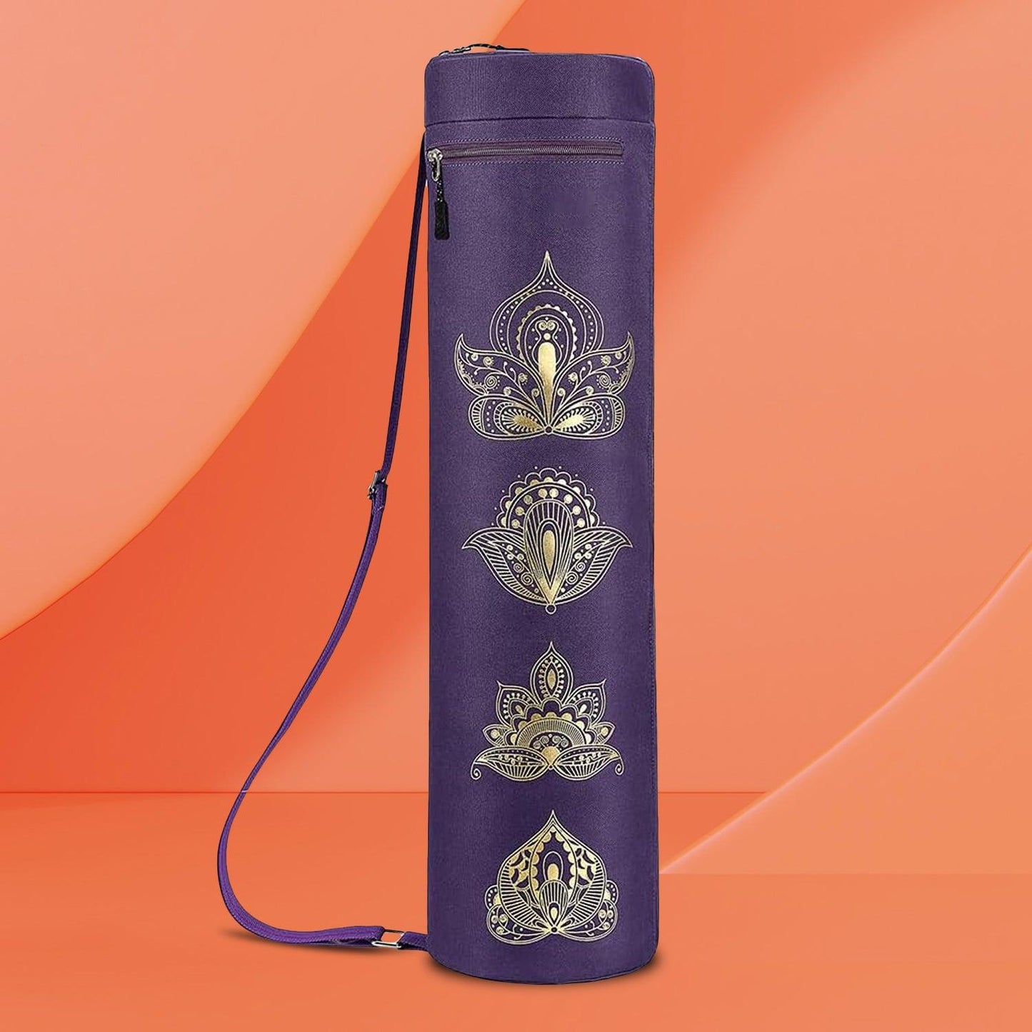 Yoga Mat Bag - Full-zip Exercise Yoga Mat Carry Bag Durable Waterproof Oxford Cloth With 2 Cargo Pockets | Extra Wide | Adjustable Shoulder Strap
