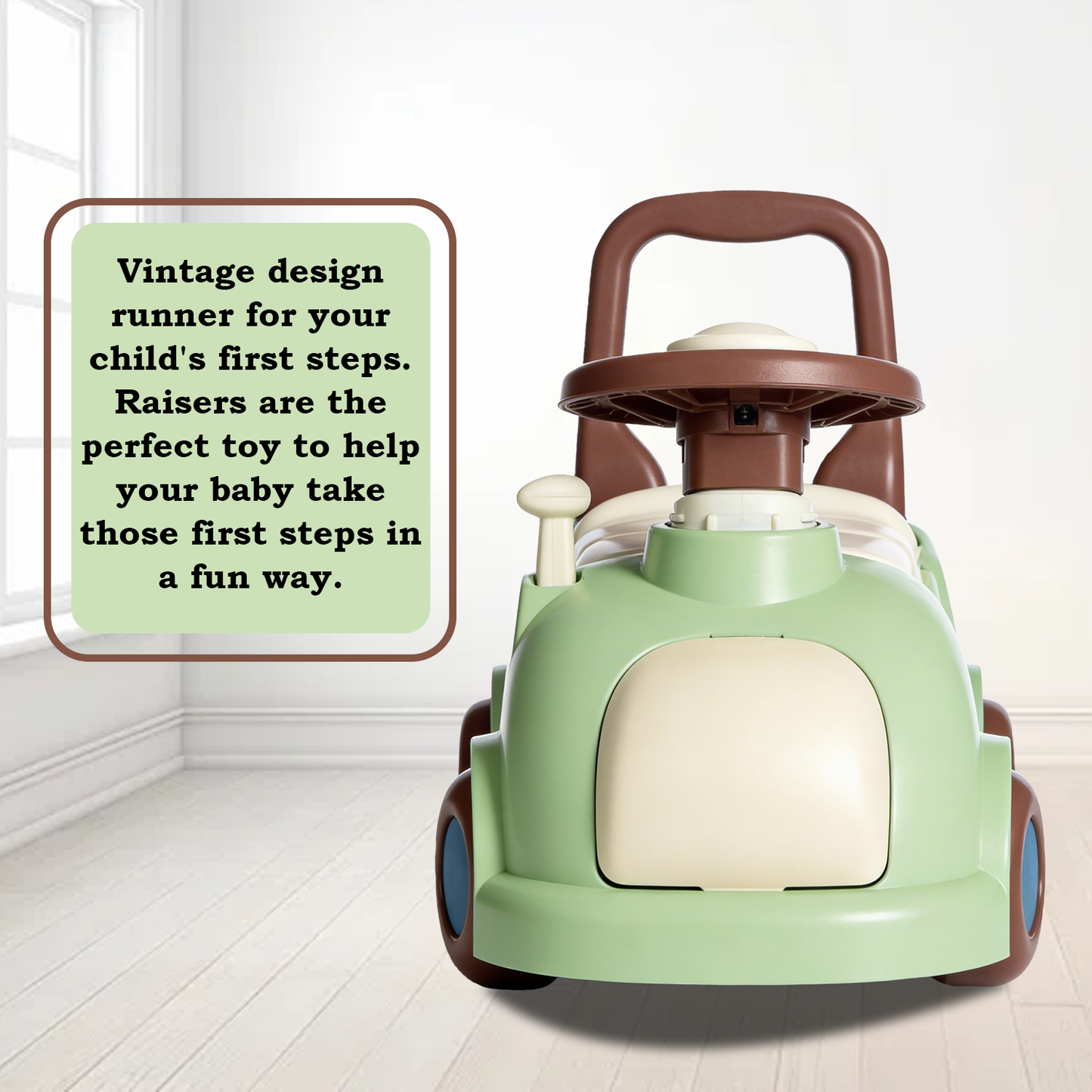 Push Along Car – Kids Ride On Push Car with Steering Wheel & Storage UK