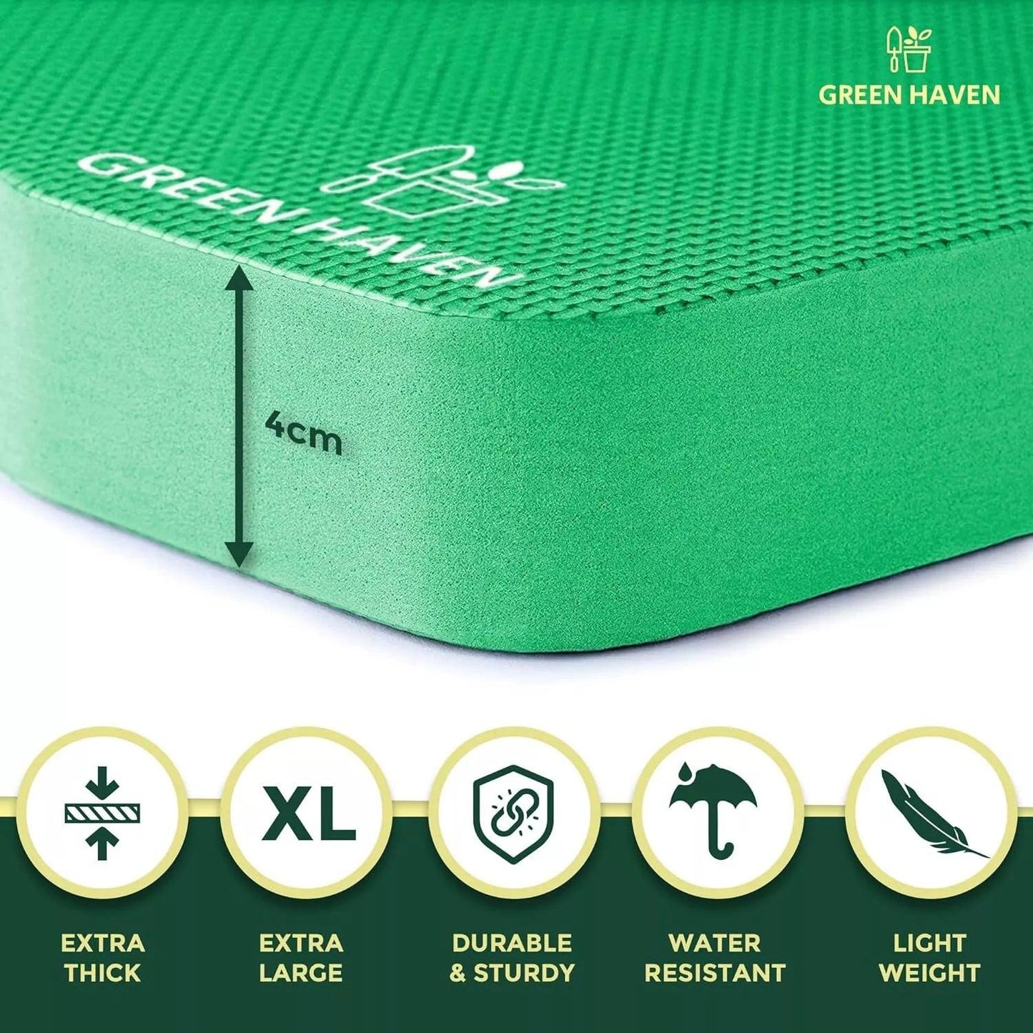 Garden Kneeling Pad - Green Garden Thick Kneeling Pad Kneeler Mat Kneel Pad Protection Knee 43x28x4cm