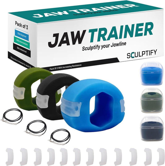 Jawline Workout Tool -  Jaw Trainer Silica Gel Jaw Line Jaw Exerciser Face Neck Mouth Toning Jawrsize Training Ball