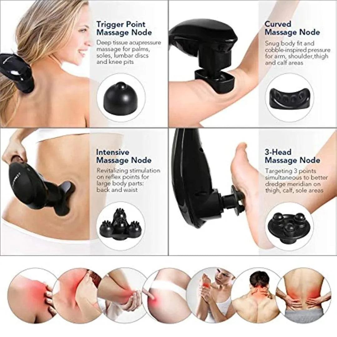Hand Held Massager UK - Cordless Neck Back Massager Handheld Deep Tissue Percussion Massage Muscle Pain