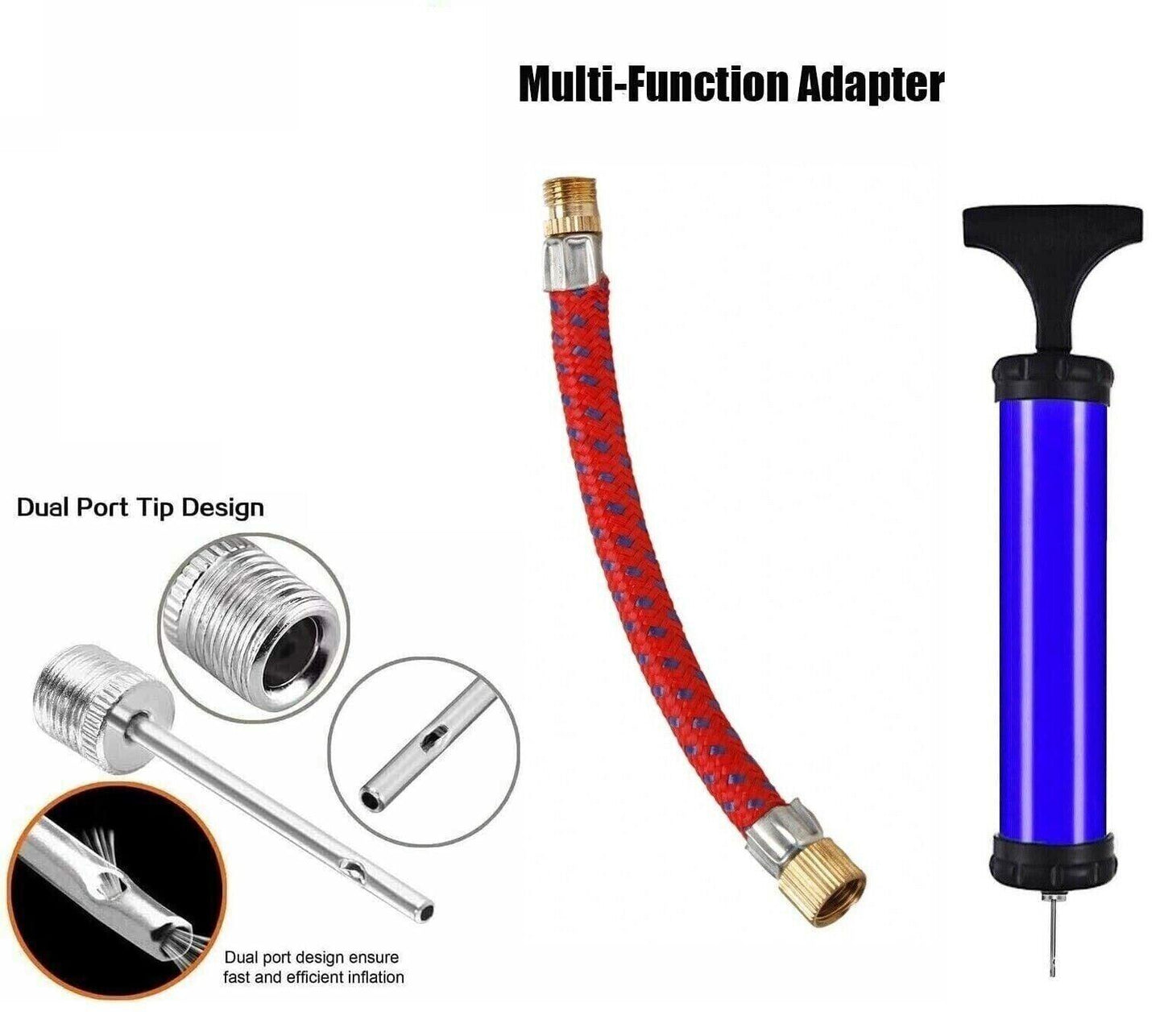T-Handle Pumper - BLACK Sports Ball Pump Tyre Football T-Handle Pumper Air Mini Bicycle Inflating
