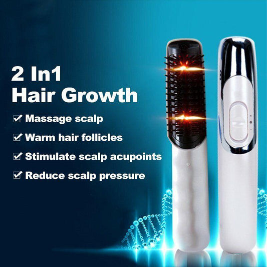 Electric Scalp Massager for Hair Growth - Electric Infrared Laser Hair Growth Head Scalp Vibrating Massager Comb Brush