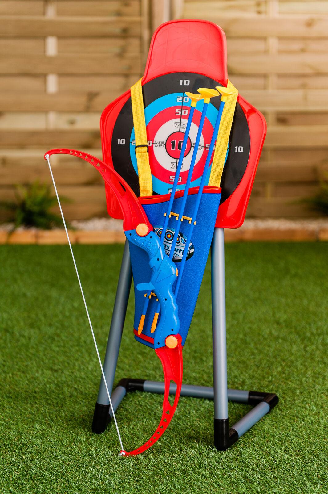 Laser Arrow Battle Set - Laser Bow & Arrow Archery Set Target Stand Kids Toy Indoor/Outdoor Garden Fun