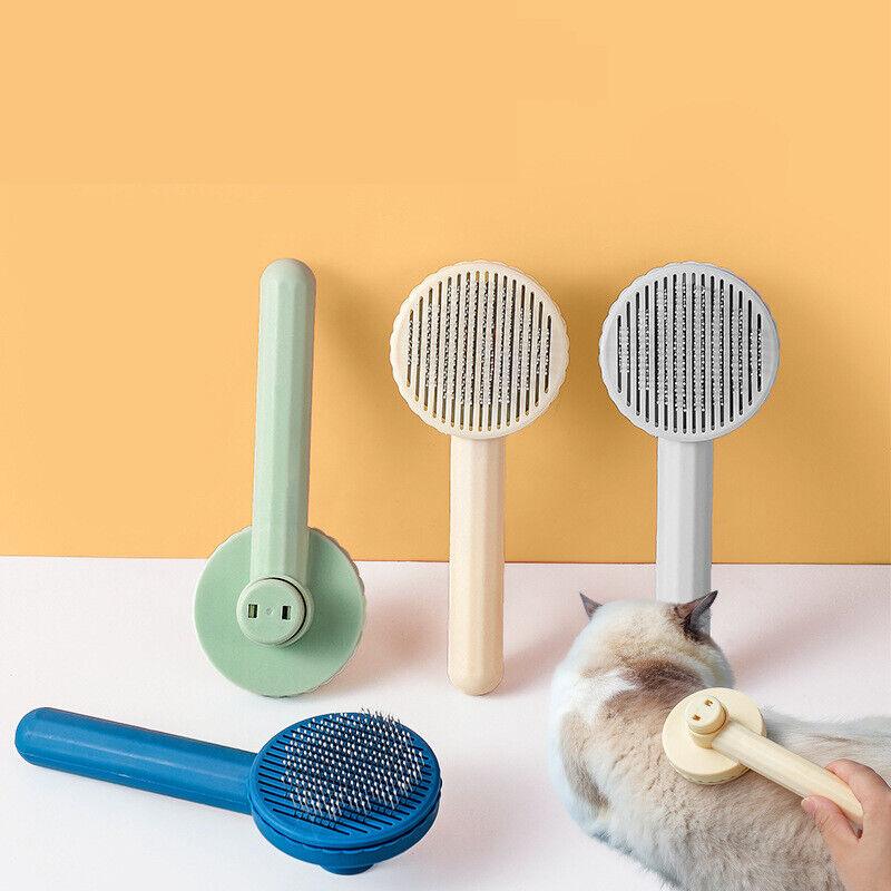 Pin Brushes for Dogs - Pet Dog Cat Brush Grooming Slicker Self Cleaning Slicker Brush Massage Hair Comb