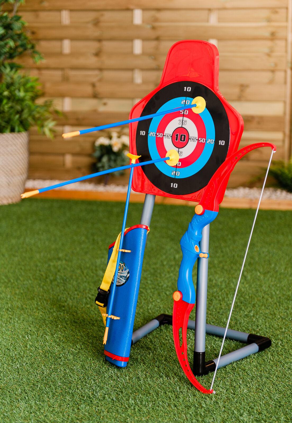 Laser Arrow Battle Set - Laser Bow & Arrow Archery Set Target Stand Kids Toy Indoor/Outdoor Garden Fun