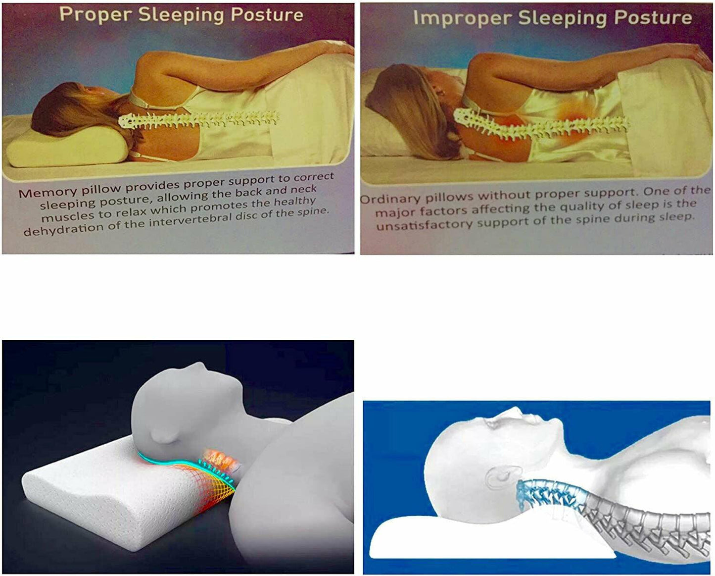 Cool Pillows UK - Memory Foam Pillows for Head Neck Back Body