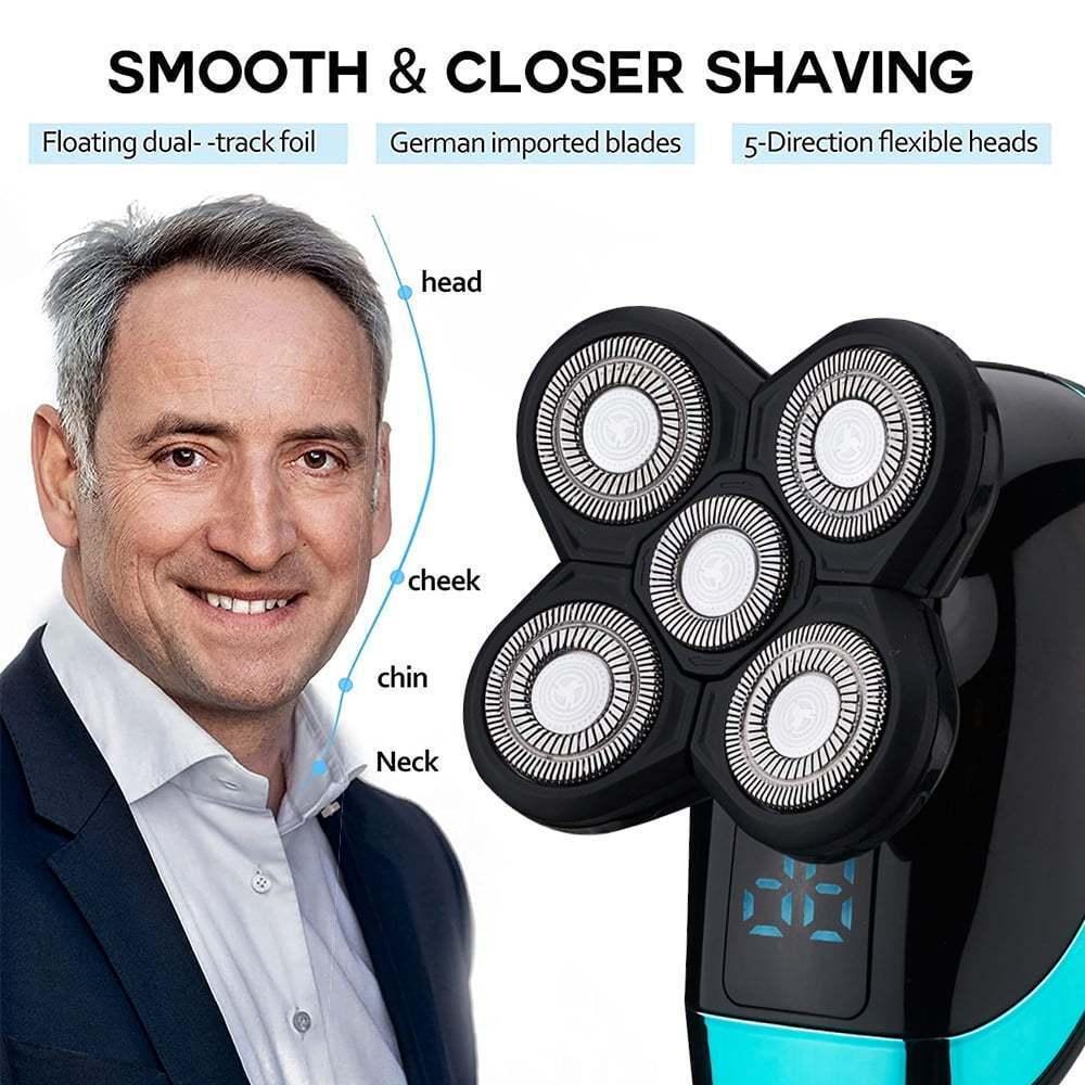Best Head Shaver UK - Electric Razor for Men Bald Head Shaver Rotary Cordless Nose Hair ElectriBrite