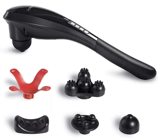 Hand Held Massager UK - Cordless Neck Back Massager Handheld Deep Tissue Percussion Massage Muscle Pain
