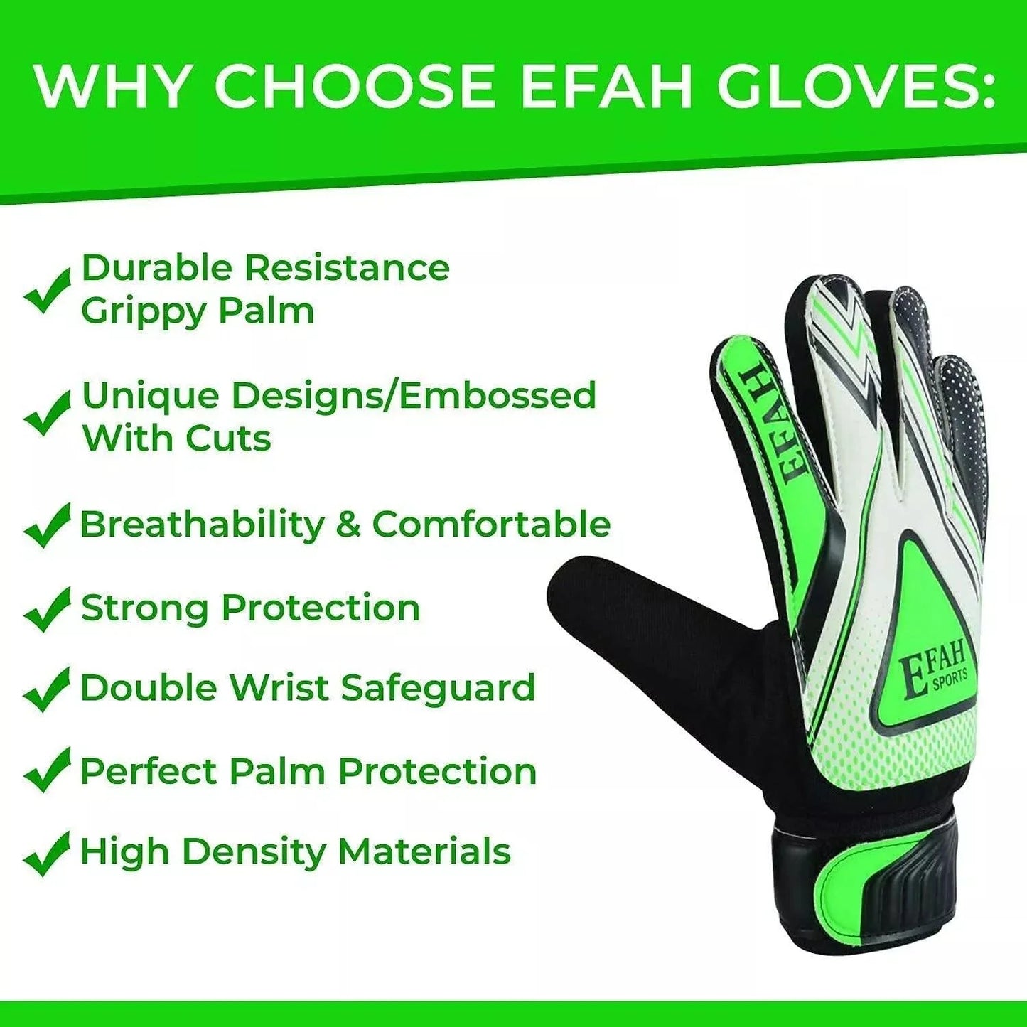 Professional Goalkeeper Gloves - Soccer Goalkeeper Gloves SPORTS Football Goalkeeper Gloves For Kids Boys Soccer Glove with Grip Palm