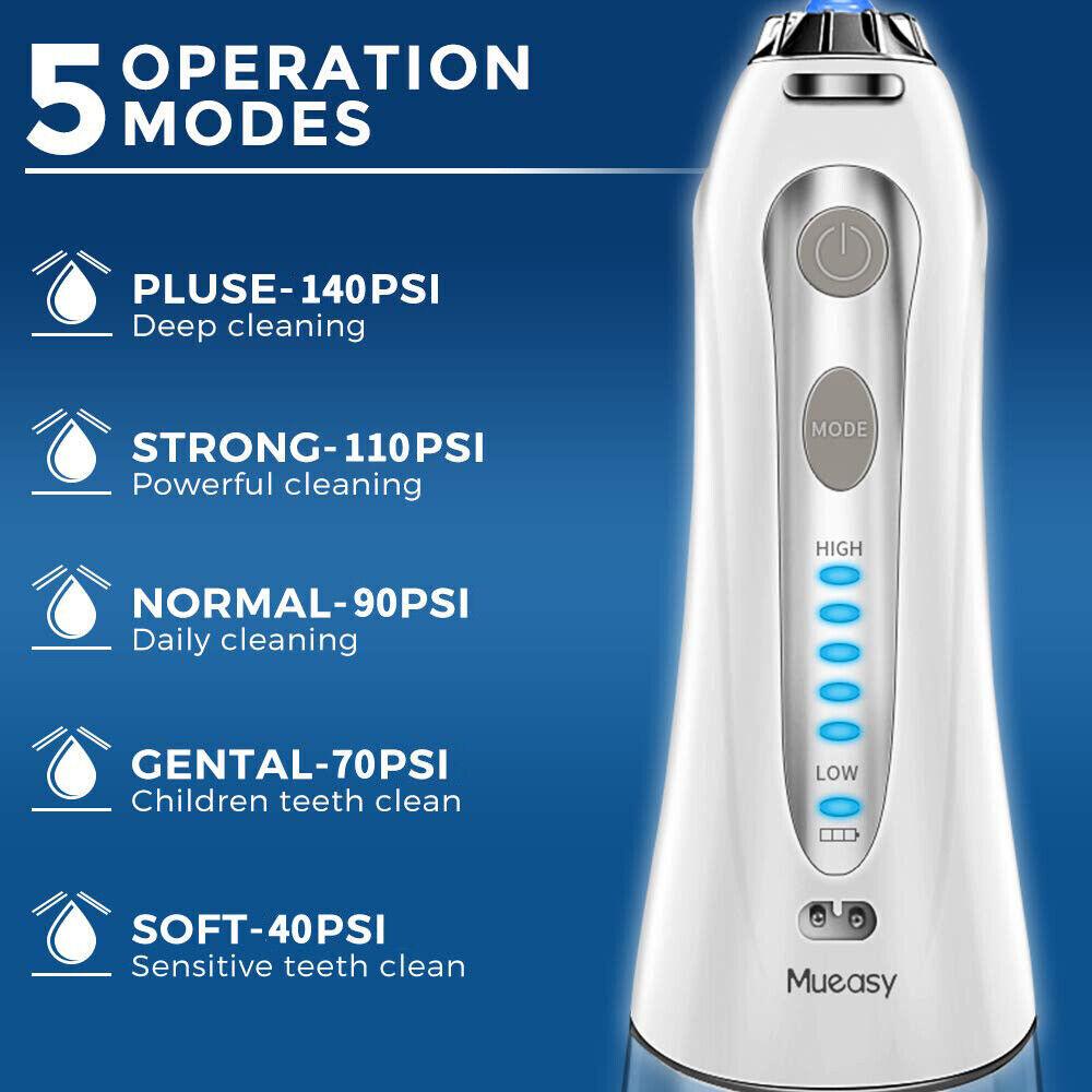Waterpik Cordless Water Flosser - Cordless Water Flosser Dental Oral Irrigator for Teeth Cleaner 8 Jet Tips