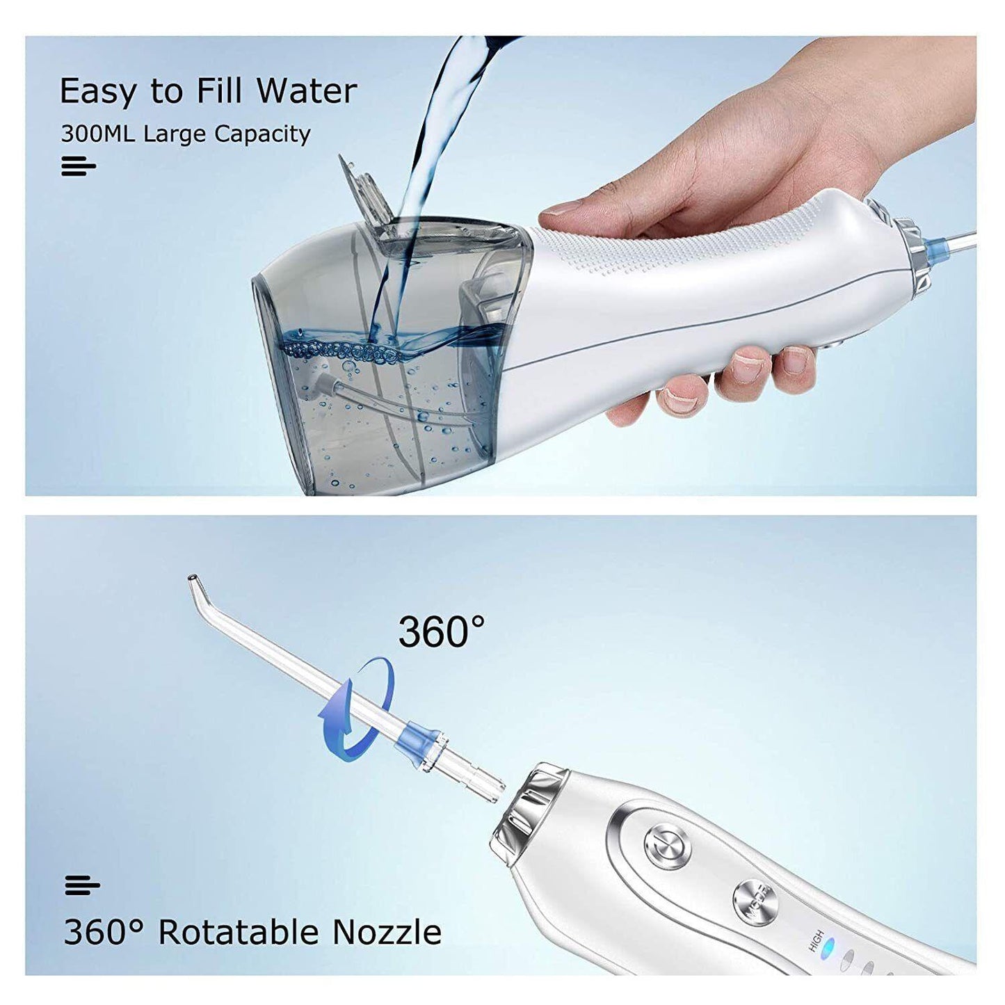 Waterpik Cordless Water Flosser - Cordless Water Flosser Dental Oral Irrigator for Teeth Cleaner 8 Jet Tips