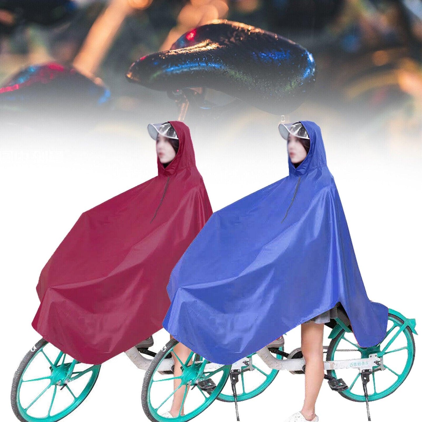 Best Cycling Rain Jacket - Bicycle Bike Raincoat Rain Cape Poncho Coat