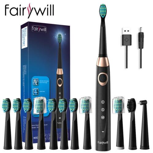 Rechargeable Power Toothbrush - 4/12X Brush Heads Electric Toothbrush Power Toothbrush ADA Accepted