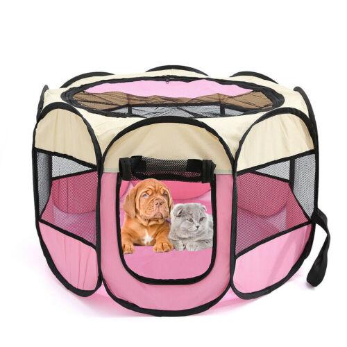 Large Fabric Dog Crates - Foldable Soft Fabric Dog Crate Cat Cage Pet Portable Travel Puppy Play Pen Tent