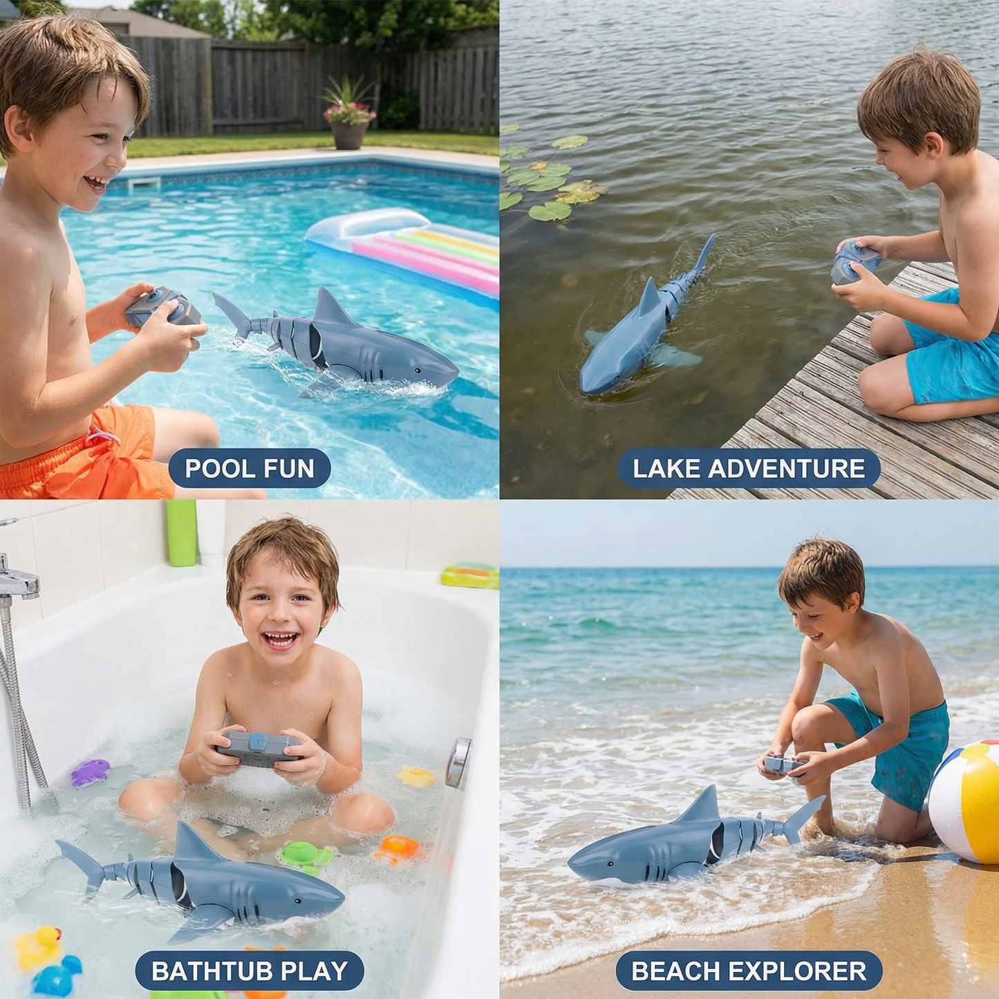 Remote-Controlled Shark Water Toy – RC Swimming Robot for Kids