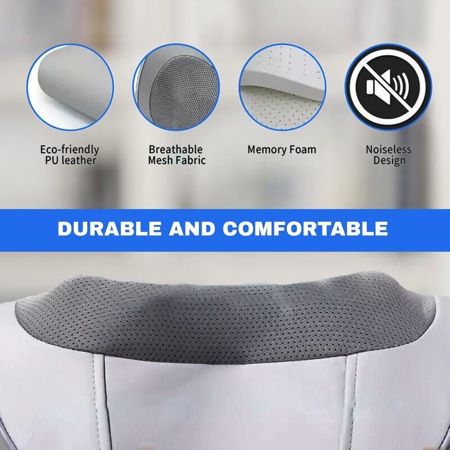 Shiatsu Pillow Massager - Massage Pillow Neck Shiatsu Deep Kneading Shoulder Back Foot Heat 3d Massager