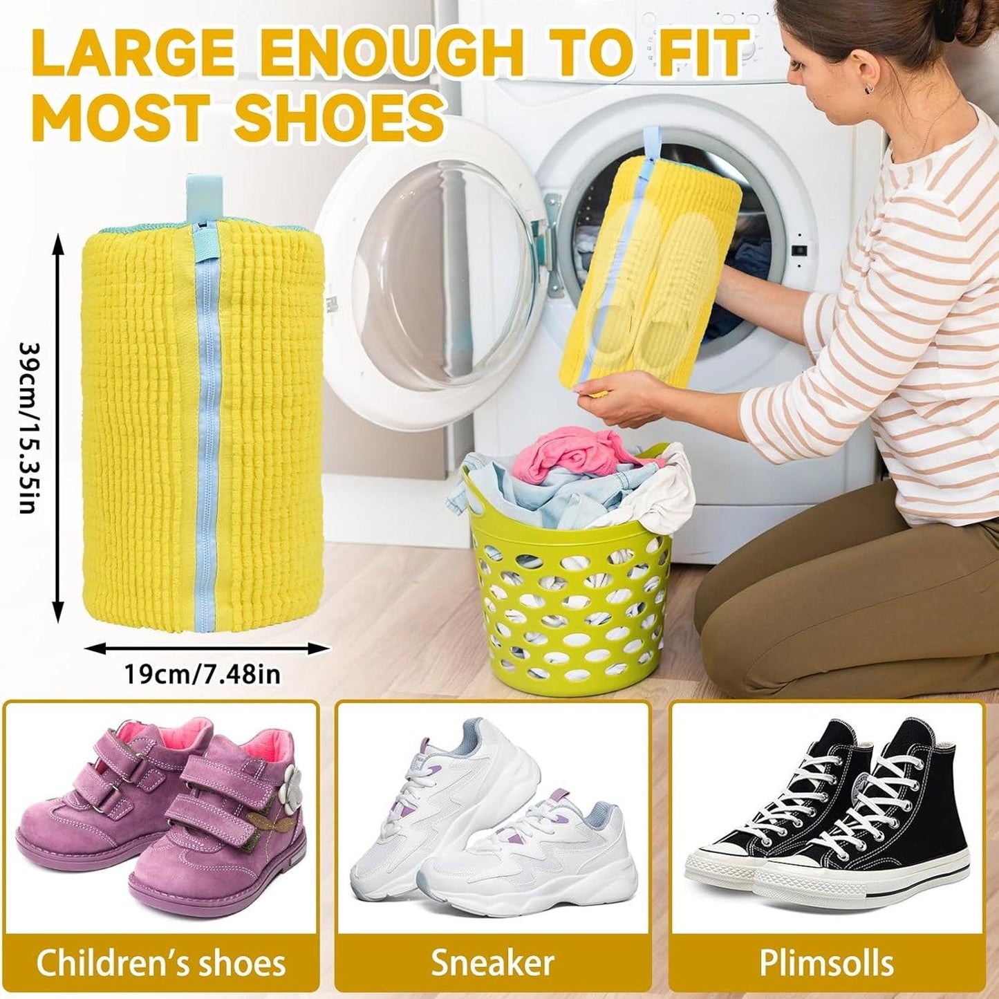 Shoe Washing Machine Bag - 1/2pcs Trainer Washing Bag Cleaning Laundry Shoe Bag