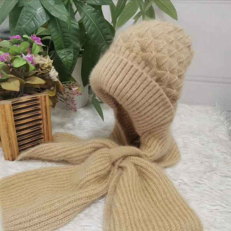 🎄Hot Sale-50% OFF🎁Winter Versatile Knitted Hooded Scarf For Women