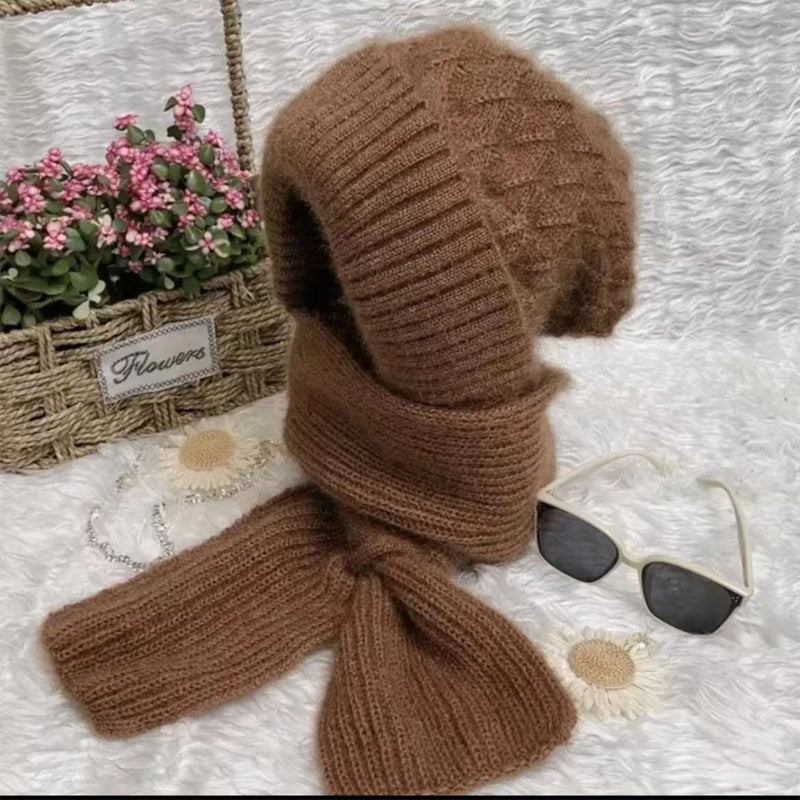 🎄Hot Sale-50% OFF🎁Winter Versatile Knitted Hooded Scarf For Women