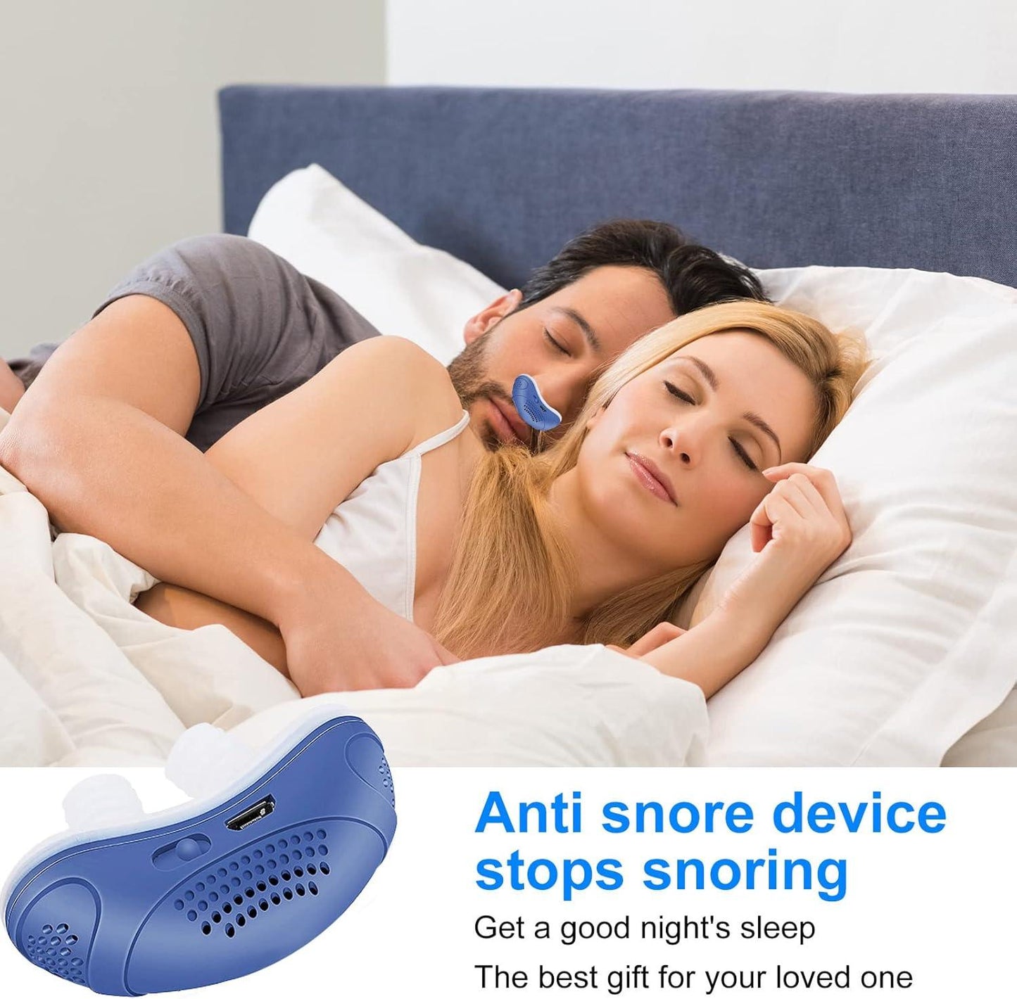 Sleep Apnea Device - Stop Snore Micro Anti Snoring Device Electric Noise Stopper