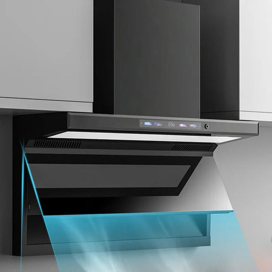 Smart Sensor Kitchen Range Hood – Wall-Mounted, Low Noise, Modern Design