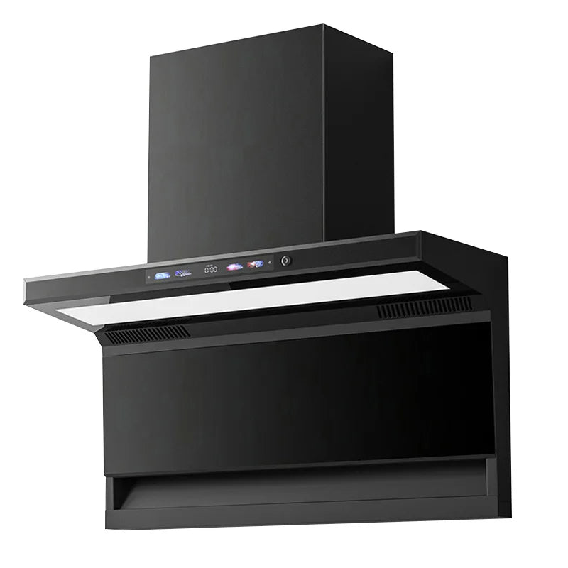Smart Sensor Kitchen Range Hood – Wall-Mounted, Low Noise, Modern Design