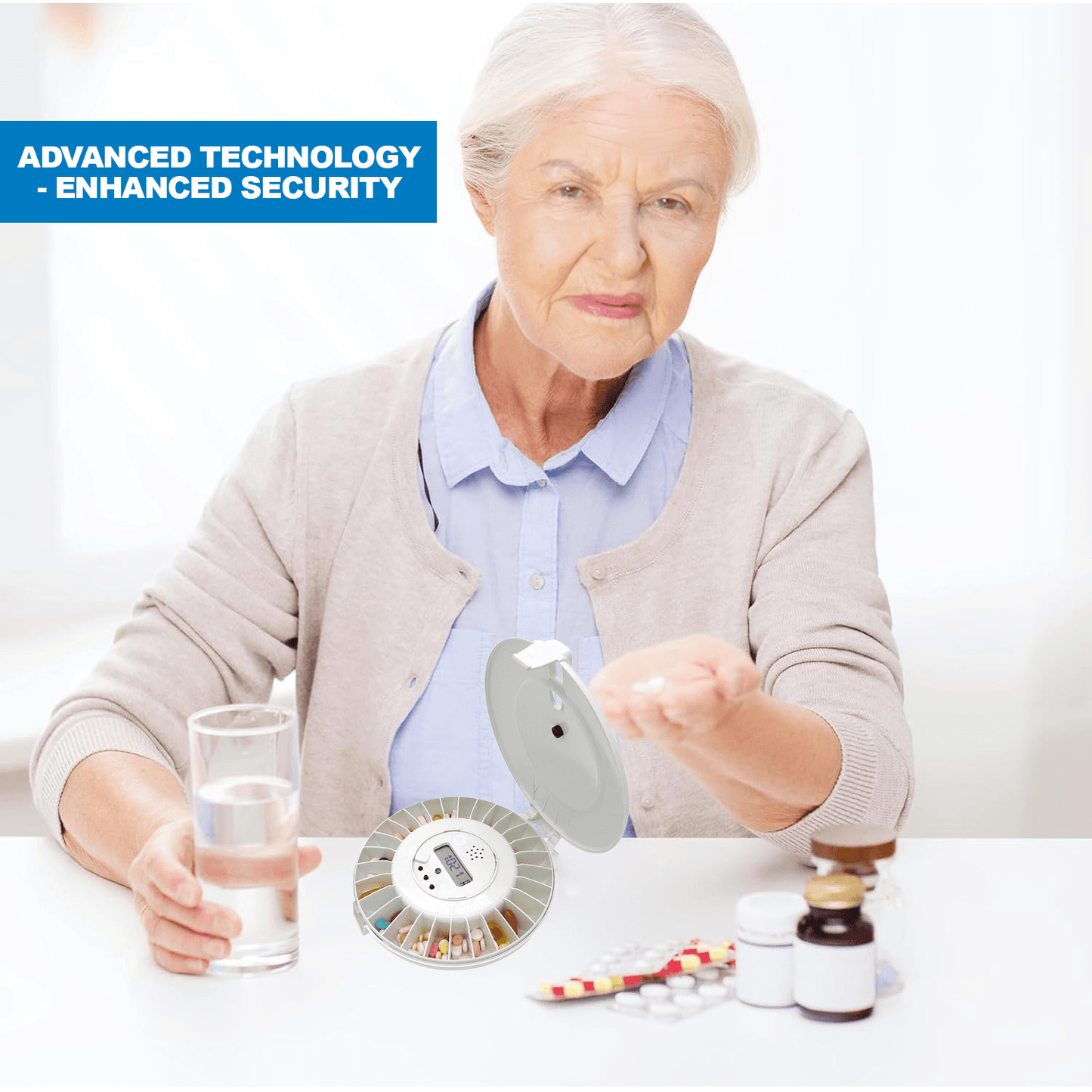 Automatic Pill Dispenser - Medication Pill Dispenser With 28 Sections Advanced Technology