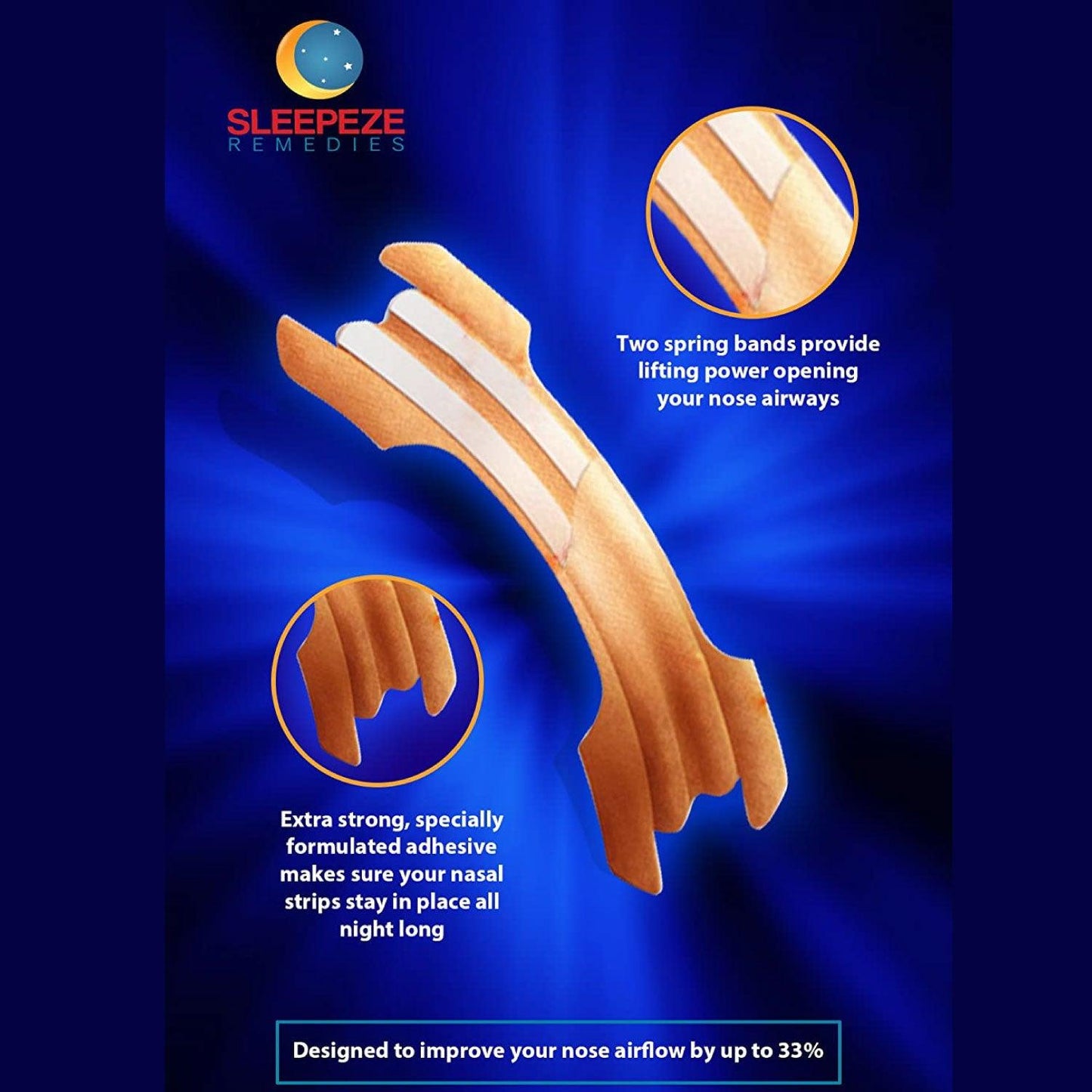 Nasal Strips for Snoring - Nasal Strips (60 Pack) Nose Strip to Stop Snoring, Snoring Strips to Help You Breathe Through Your Nose