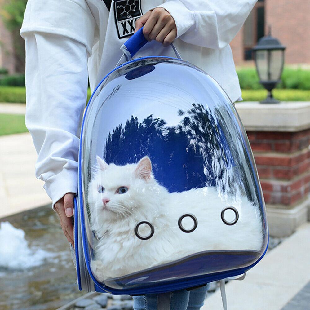 Cat Travel Backpack - Astronaut Window Dog Cat Pet Travel Bag Carrier Breathable Transparent Backpack