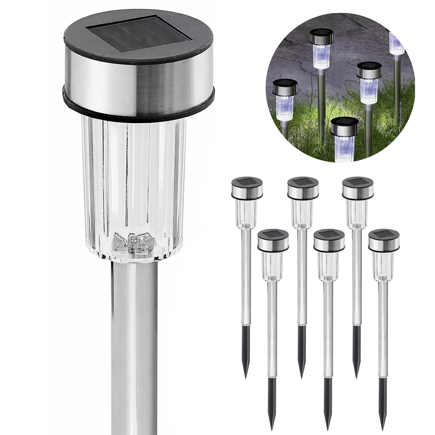 Solar Powered Garden Stake Lights – 10pcs Outdoor LED Pathway Lights for Yard, Lawn & Flower Beds