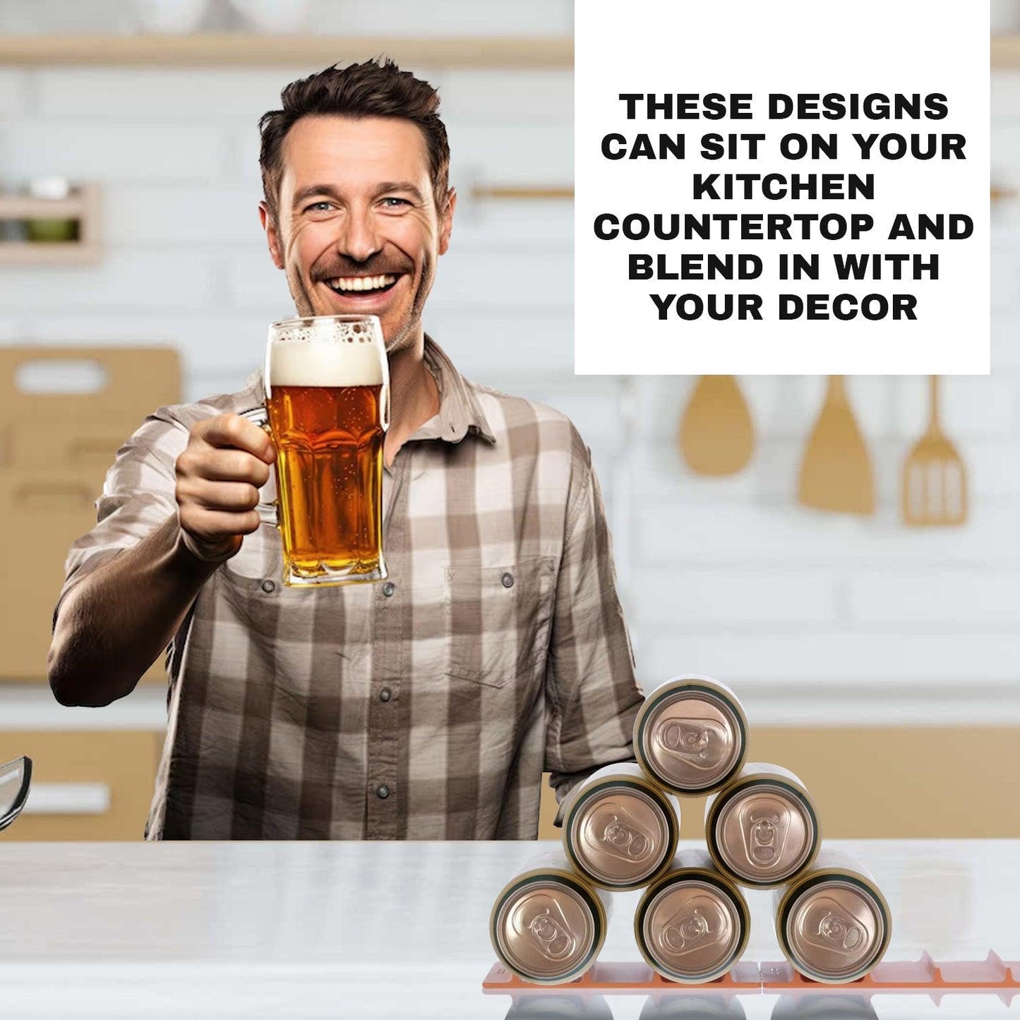 Bottle Stacking Mat - Fridge Organiser Wine Beer Stacking Mat Bottle Rack Kitchen Tidy Space Saver Can
