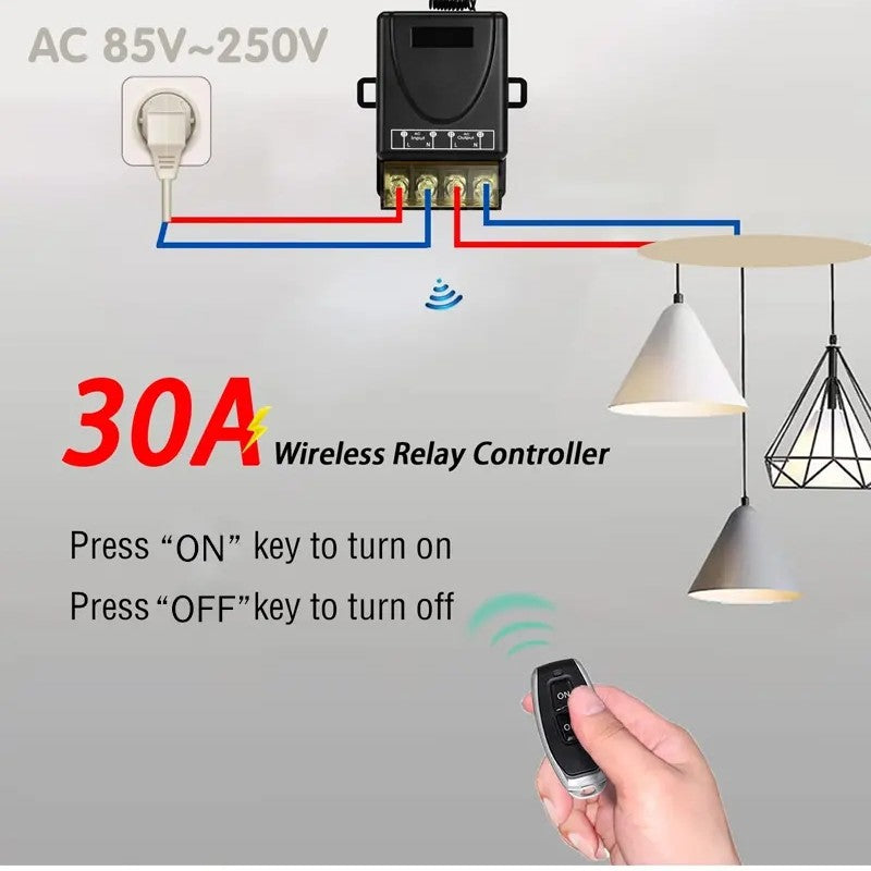 💥Wireless Remote Control Switch & Receiver Kit, No Wiring
