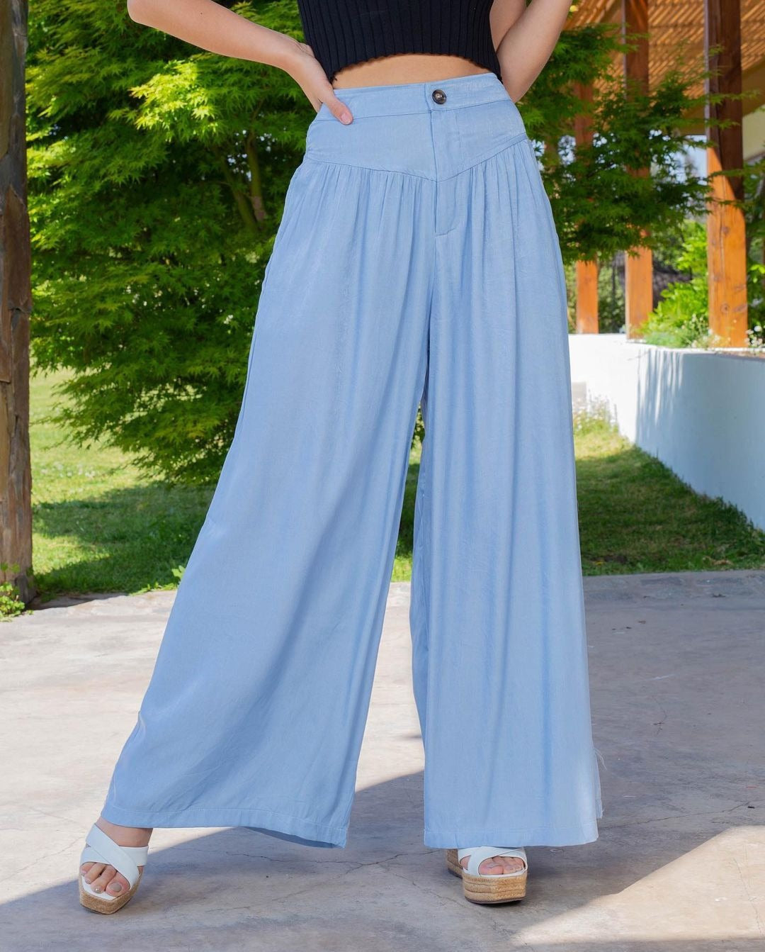 💕New Arrival Specials-High Waist Zipper Wide Leg Denim Women Pants