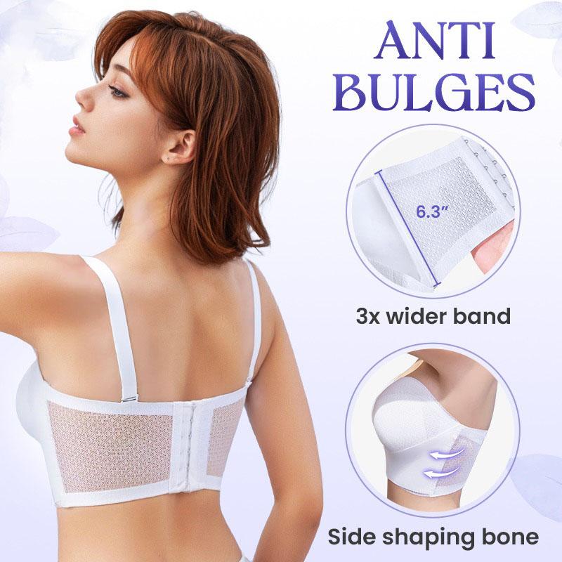 🌸Breathable Non-Slip Strapless Front Buckle Push-Up Bra