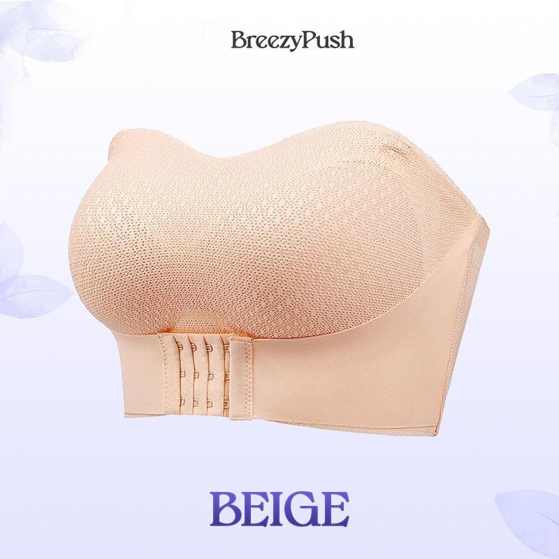 🌸Breathable Non-Slip Strapless Front Buckle Push-Up Bra