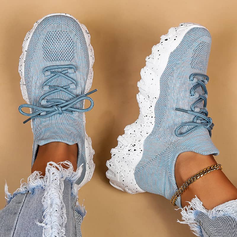 👟Women's Woven Mesh Lace-Up Fashion Sneakers