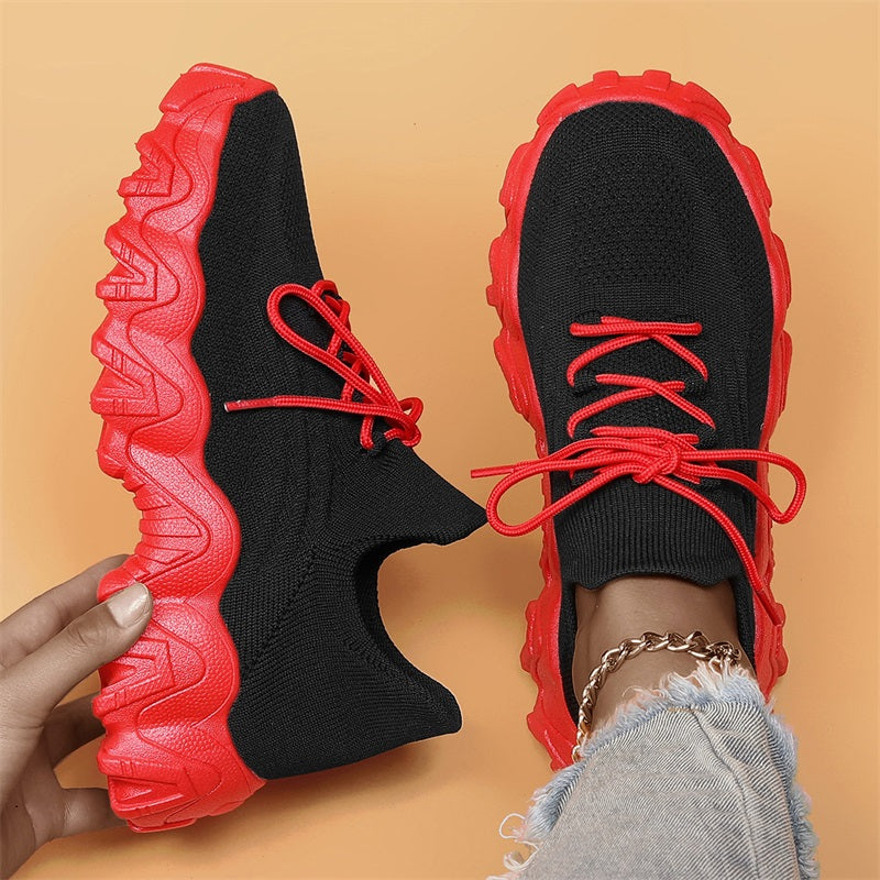 👟Women's Woven Mesh Lace-Up Fashion Sneakers
