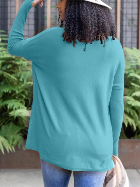 💥HOT SALE 💥Long Sleeve Thumbhole Sweater Pocket Tunic