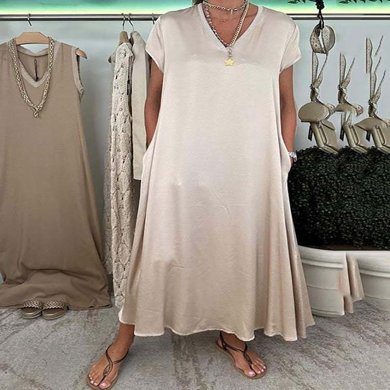 👗Women's Elegant Sleeveless Soft Stain Dress