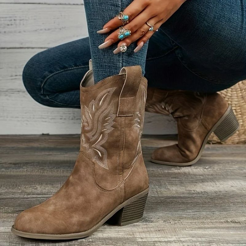 👢Women’s Comfortable Vintage Chunky-heel Support Boots