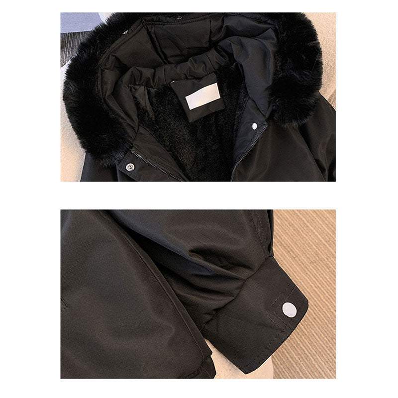🍁HOT SALE🍁 Women's Waisted Mid-Length Parka with Pockets