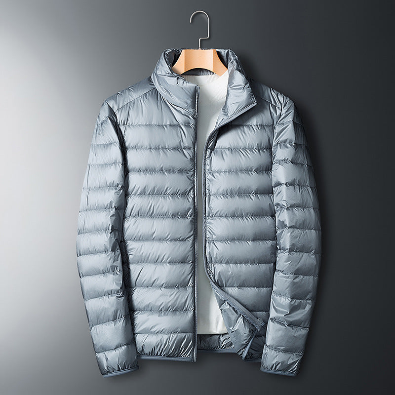 🍁Hot sale🍁 Men's Thickened Warm Short Jacket with Stand Collar