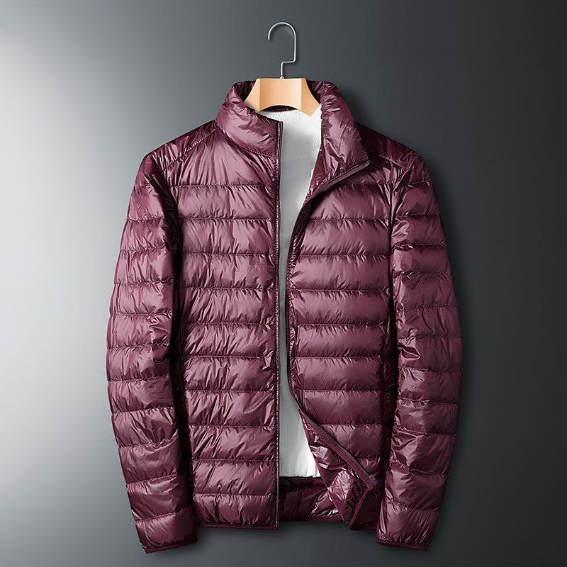 🍁Hot sale🍁 Men's Thickened Warm Short Jacket with Stand Collar