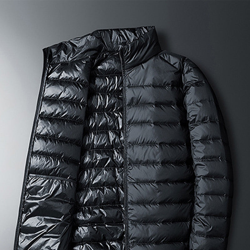 🍁Hot sale🍁 Men's Thickened Warm Short Jacket with Stand Collar