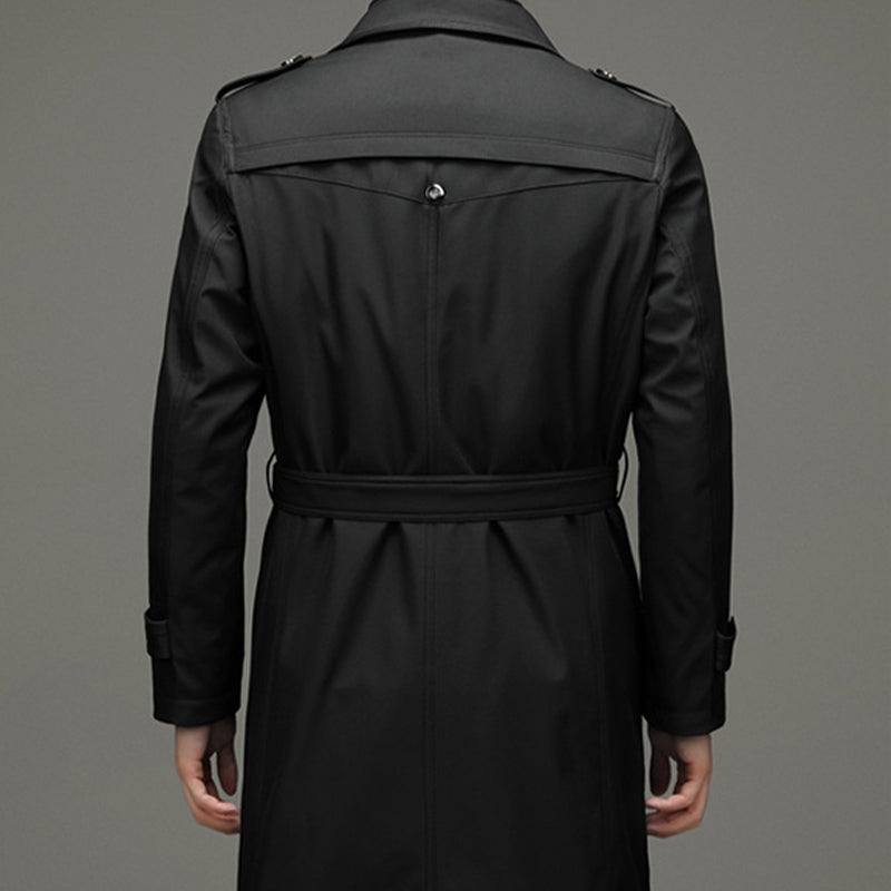 ❄️Winter Specials❄️ Men's Casual Zippered Lapel Trench Coat with Detachable Liner