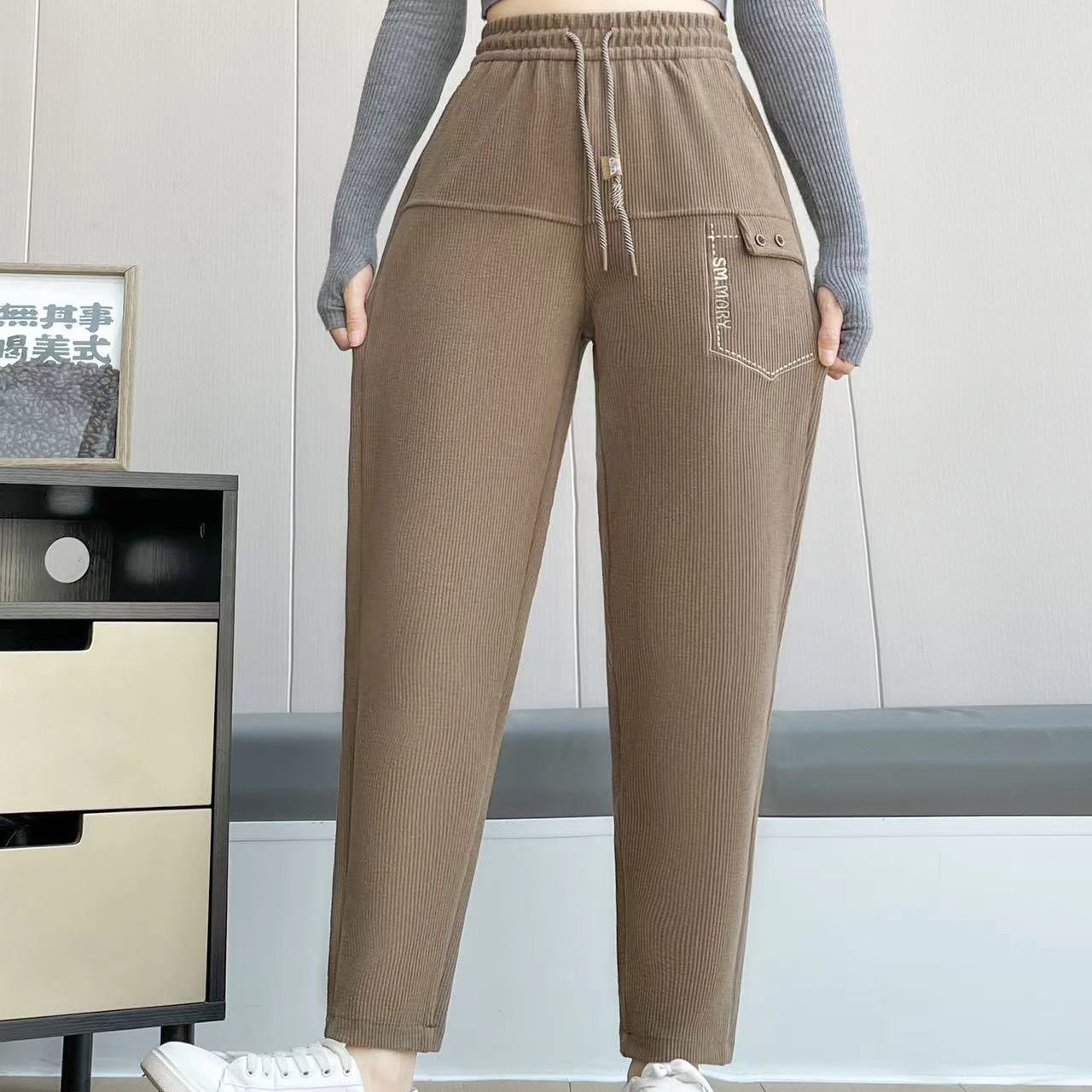 💥HOT SALE 50% 🔥Women's Casual Straight-Leg Drawstring Pants with Pockets