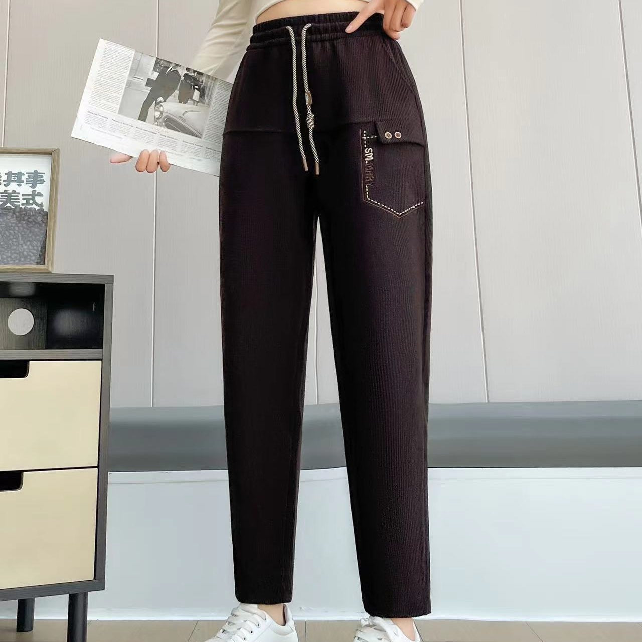 💥HOT SALE 50% 🔥Women's Casual Straight-Leg Drawstring Pants with Pockets