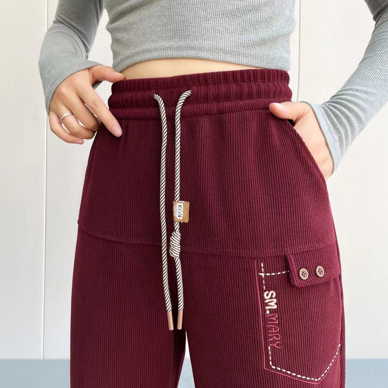 💥HOT SALE 50% 🔥Women's Casual Straight-Leg Drawstring Pants with Pockets